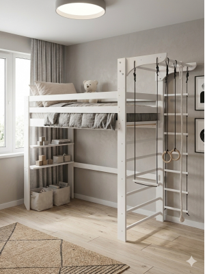 Letto per bambini con spalliera svedese