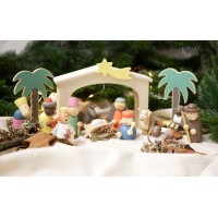 Presepe in legno "Storia di Natale"
