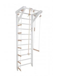 Scaletta a muro bianca con accessori – Centro fitness domestico per bambini e adulti Scaletta a muro bianca con accessori – Centro fitness domestico per bambini e adulti