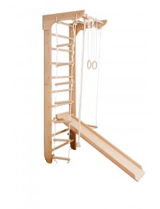 Spalliera in legno con scivolo – Allenamento e divertimento in casa