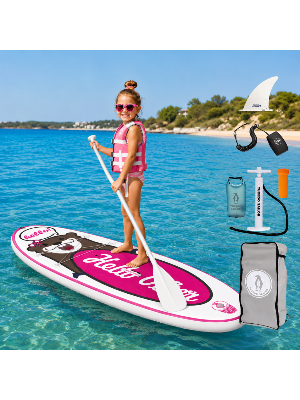 FunWater Tuxedo Sailor SUP bambini – tavola SUP gonfiabile per bambini (rosa o blu)